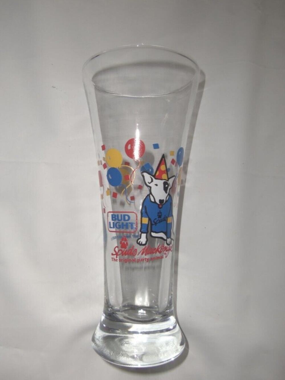 Bud Light Spuds MacKenzie Beer Glass Party Animal 1987 -051221
